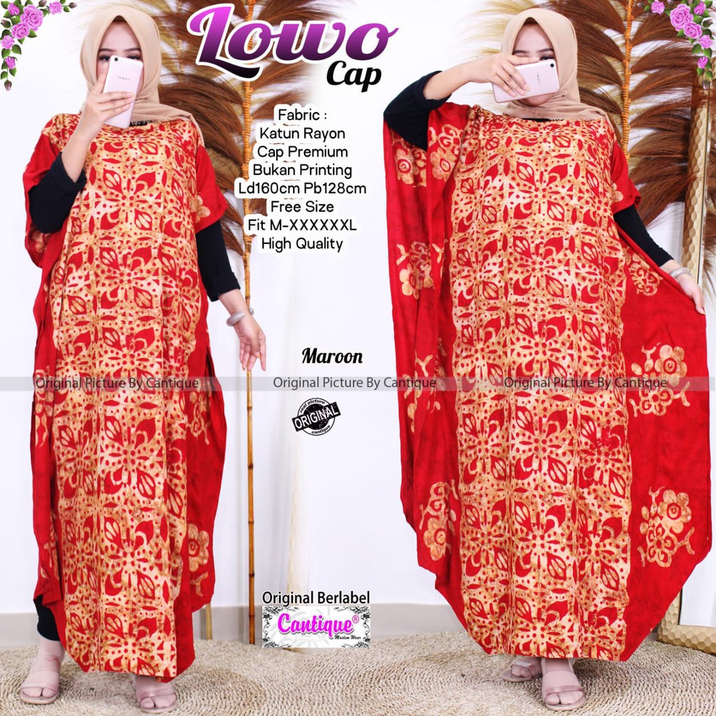 REALPICT Daster Lowo LD 160 Daster Baju Tidur Super Duper Jumbo LOWO CAP