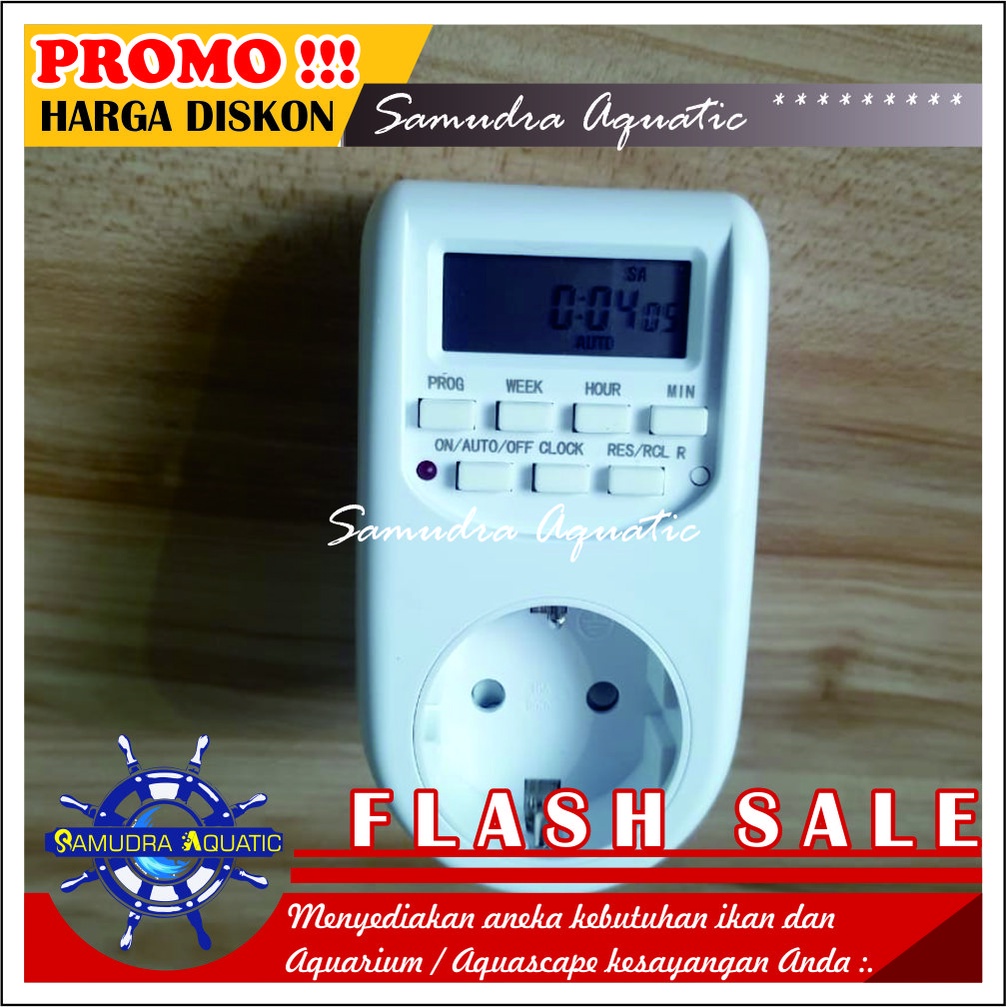 TIMER Otomatis Stop Kontak Aquarium Aquascape, Stop Kontak Digital Aquarium Aquascape (GRATIS BUBLE WRAP)