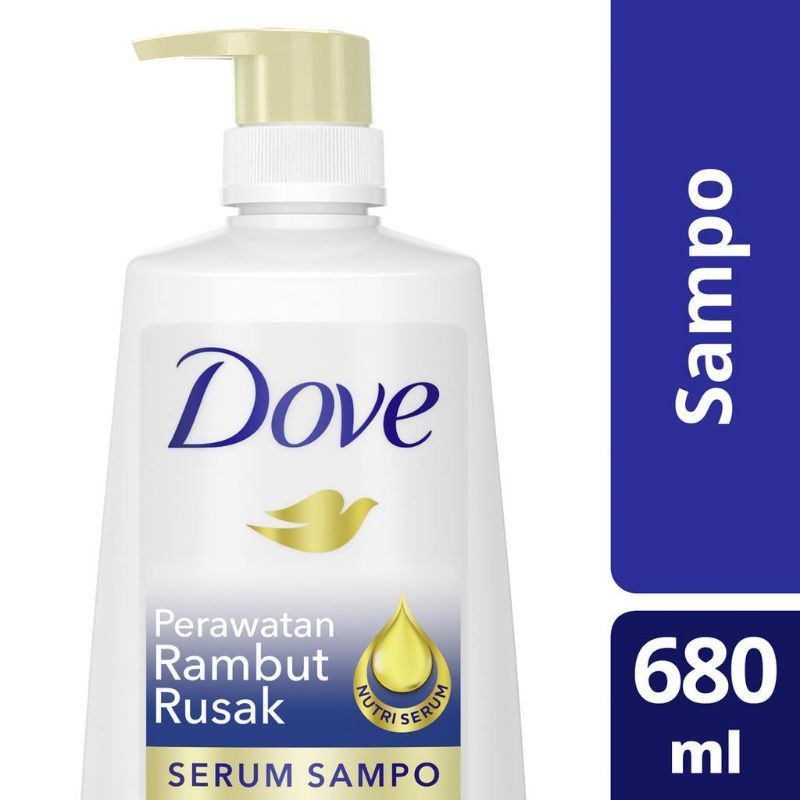 Dove Shampoo Serum Perawatan Rambut Rusak 680ml