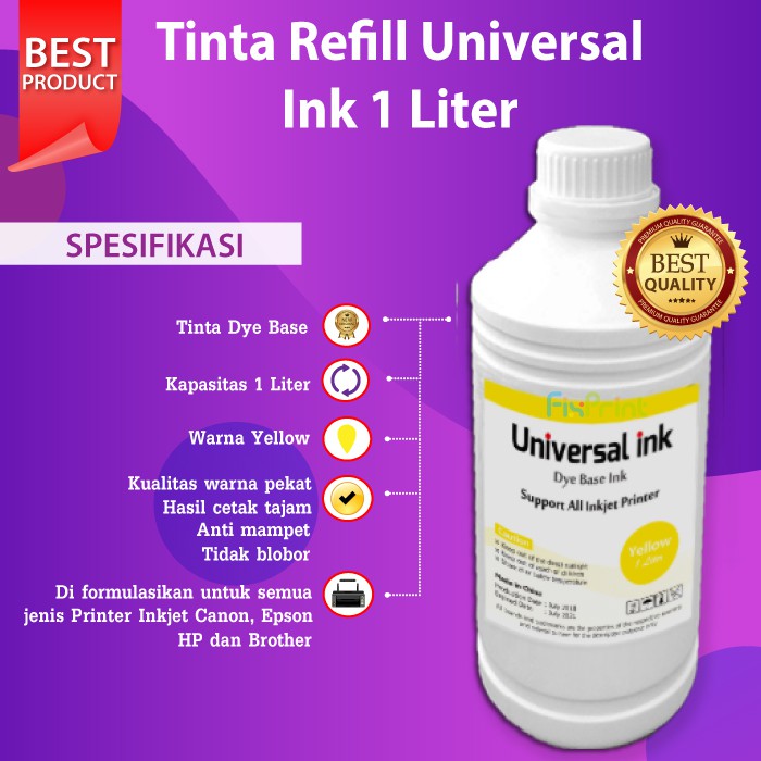 Tinta HP 1 Liter Refill GT51 GT52 GT53 Printer GT5810 GT5810 115 315 415 419 500 515 2335 2336 2135