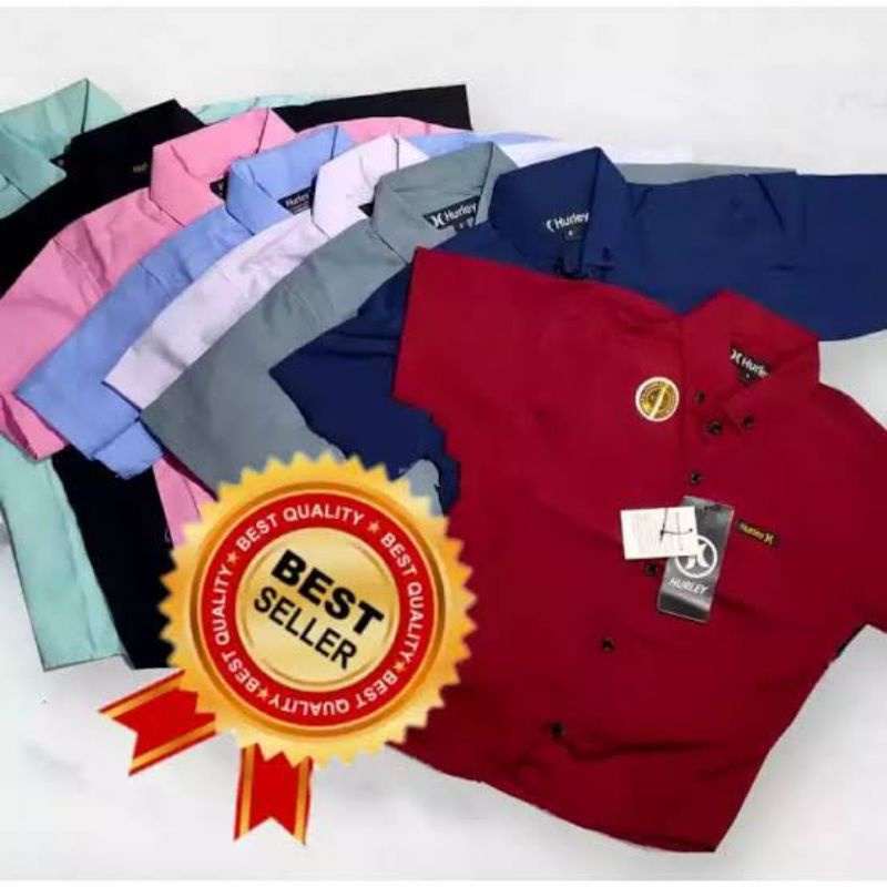 KEMEJA ANAK LAKI LAKI / HEM POLOS ANAK / KEMEJA LENGAN PENDEK ANAK USIA 2-9 Tahun