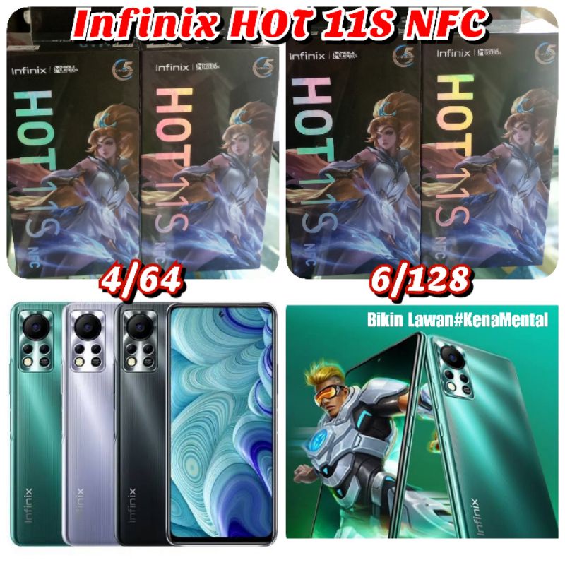 INFINIX HOT 11S NFC 6 128 HOT11S NFC 4 64 RAM 4 ~ 6GB ROM 64 ~ 128GB HOT11 S HELIO G88 CAMERA 50MP GARANSI RESMI-1