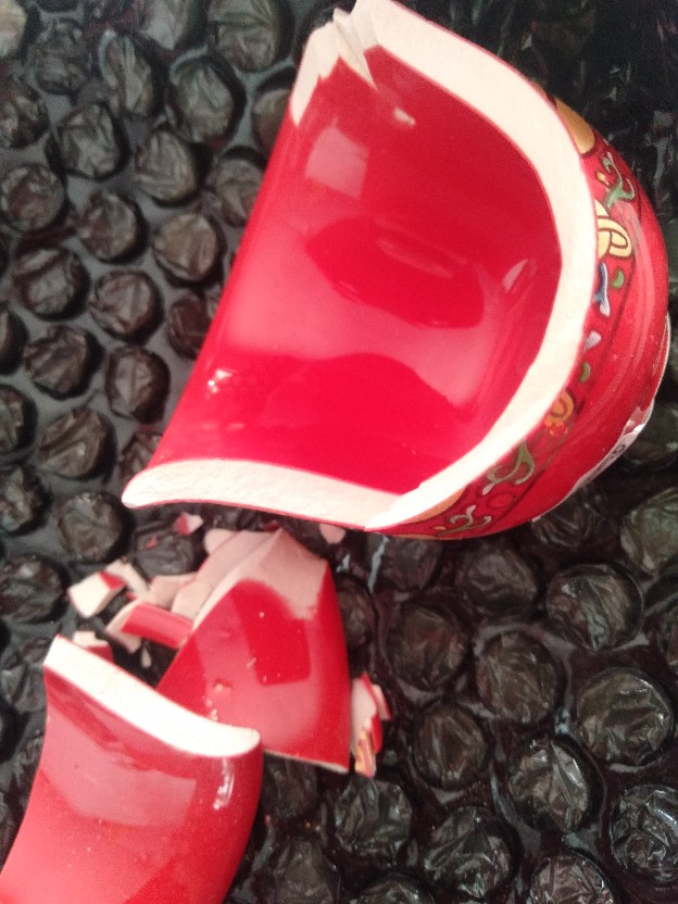 Cangkir Keramik Kerucut Zhao Chai Merah Big (5.5x 4 Cm)