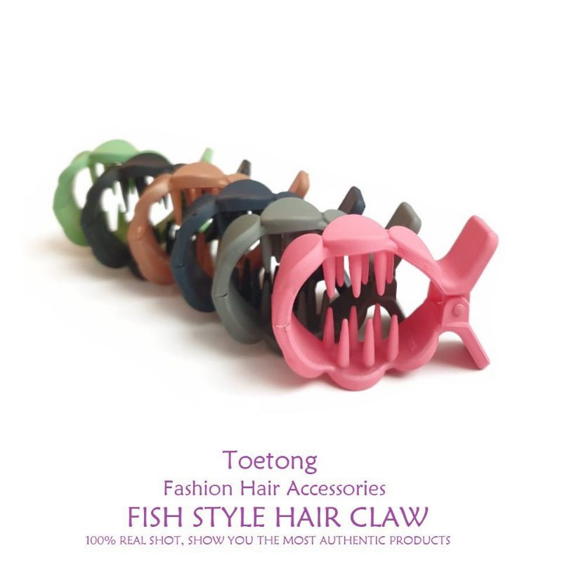 Jedai Doff Ikan 5cm Jepit Rambut Matte Fish Style Hair Claw Clips 6770