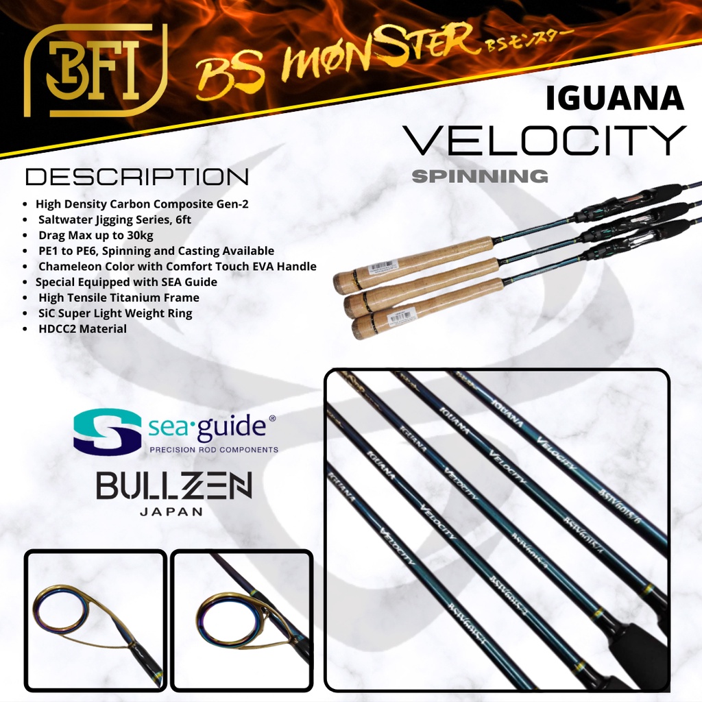 Rod Bullzen BS Monster IGUANA VELOCITY SPINNING (SP)