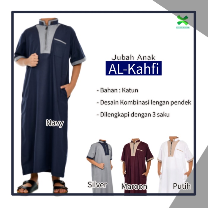 Jubah Anak Al Kahfi/Koko Gamis/Bahan Spunpolly