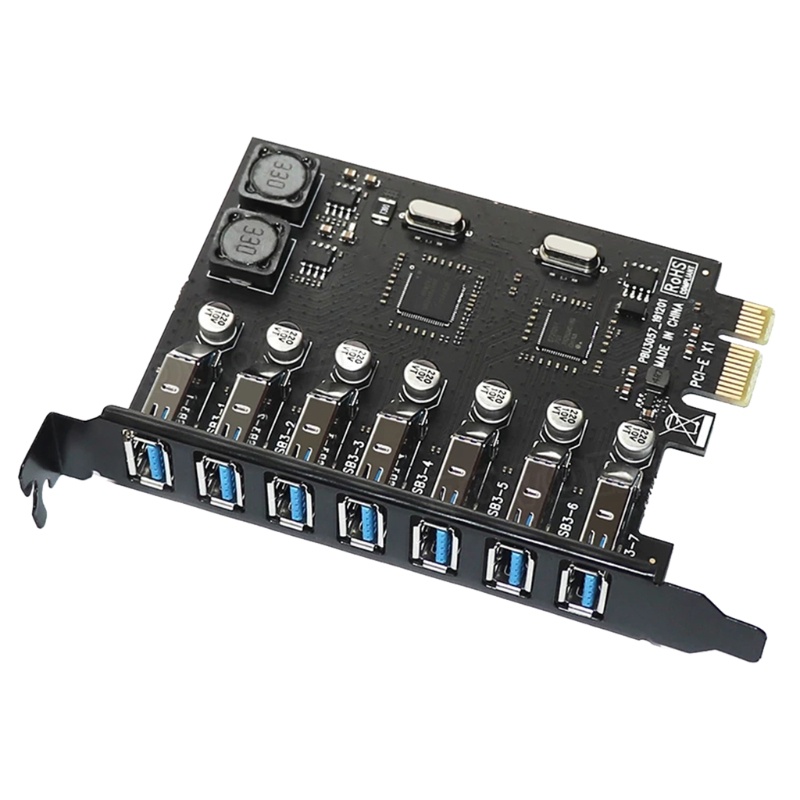 zzz PCI-E Extender Riser 1 to 7 USB 3.0 Riser Card PCI-E Adapter For Desktop Compute