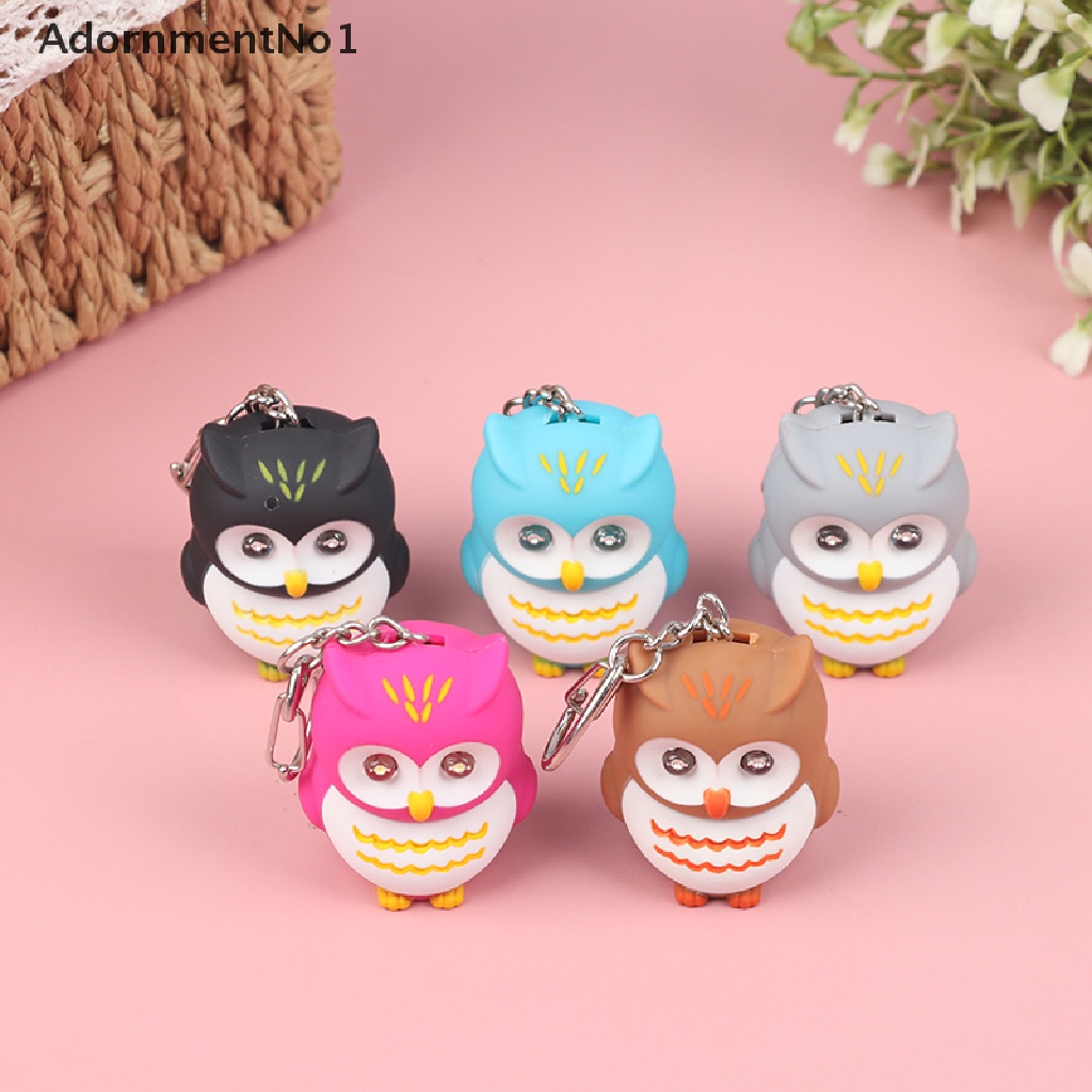(AdornmentNo1) Gantungan Kunci Bentuk Burung Hantu Dengan Lampu LED + Suara