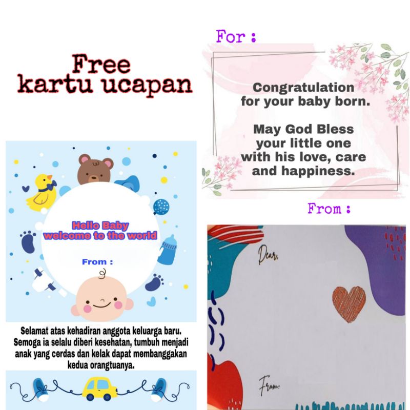 Hampers Bayi Kado Baby Boy Girl Ulang tahun set makan  parcel GiftParsel Bayi Murah Komplit Cewek Cowok COD Baby Gift Hantaran Bayi unik-6