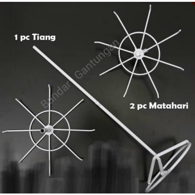 Rak Display Putar Matahari 3 / 2 Susun Kecil  Putar Gantungan Aksesoris Display Serbaguna-BH