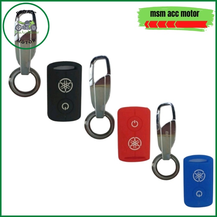 Paket Gantungan Kunci Stainless + Silikon Kunci Remote Keyless Untuk Fazzio (Bisa COD)