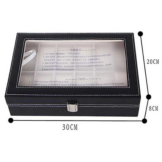 Kotak Jam Tangan Luxury 12 Slot Watch Box Organizer Murah Kotak Penyimpanan Aksesoris Wristwatch