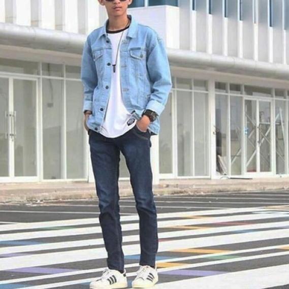 「Hyper Mall X49」 Jaket jeans cowok / pria bio blitz *