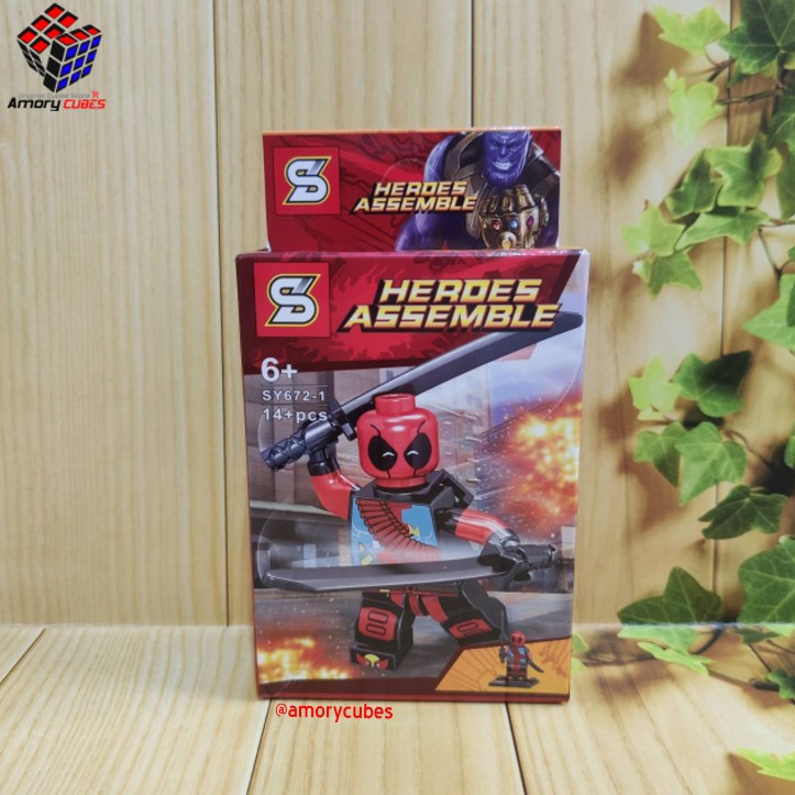 Jual Bricks Merk SY Heroes Assemble CHINESE DEADPOOL SY672-1 ( 14+pcs ...