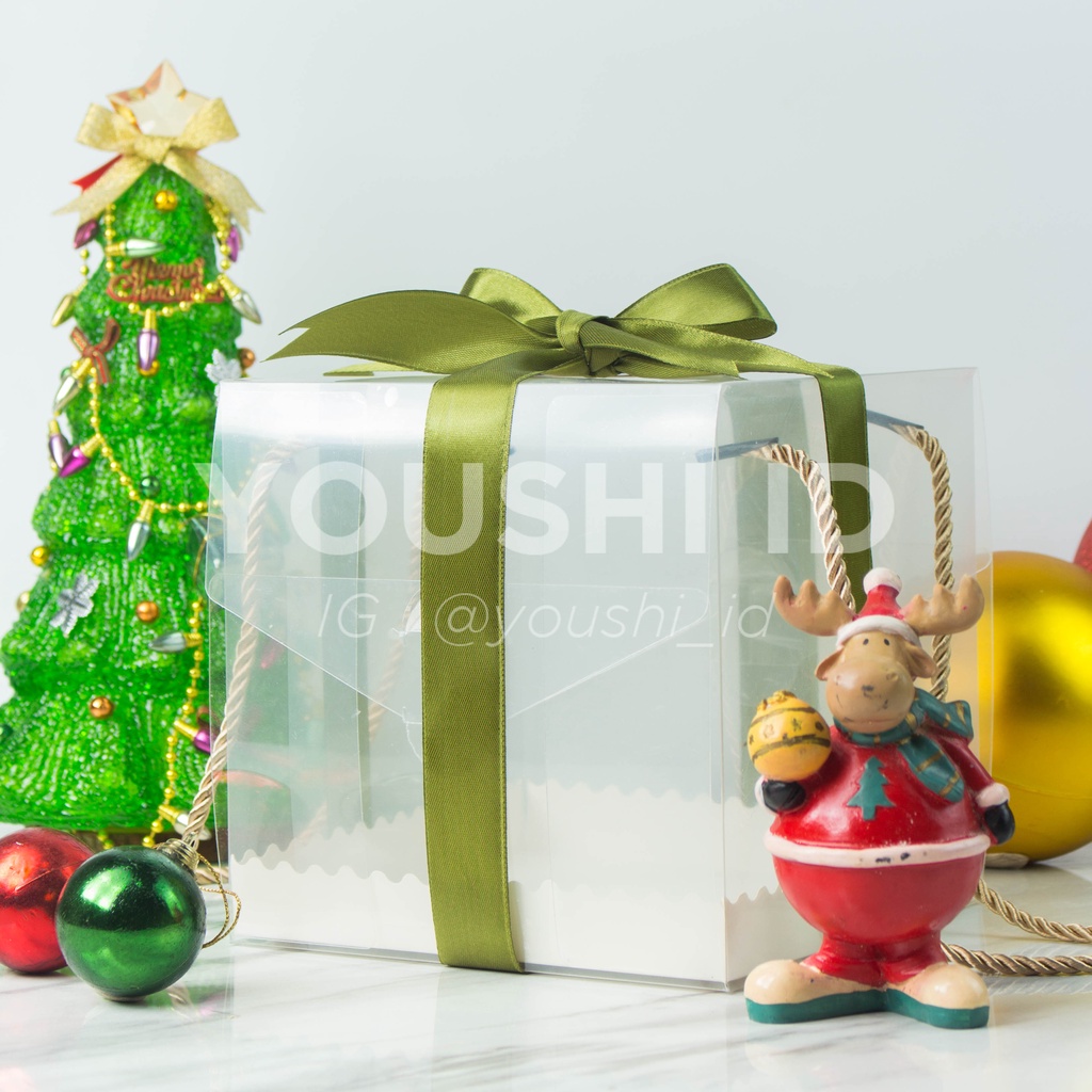 (5pcs)Dus Chiffon Mini/Box Korean Cake Mika/Cake Box Mini Mika Transparan