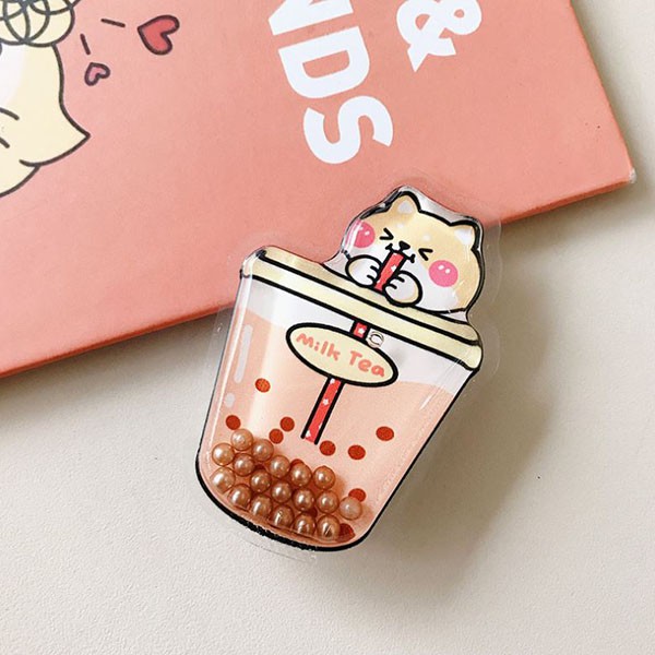 iring boba milk tea phone holder cartoon boba shp032 ( 3F2)