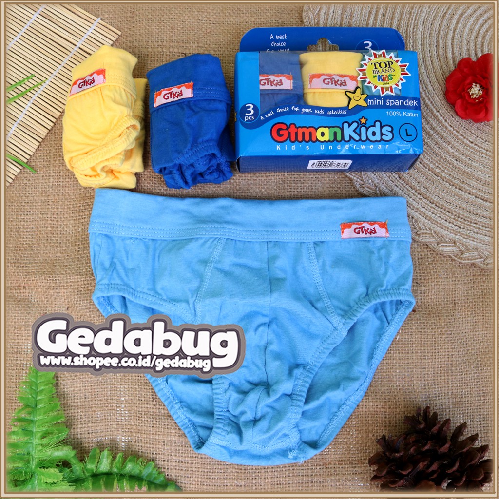 CD Anak GT Man kids Box Biru | Celana dalam anak 100% Katun | Gedabug