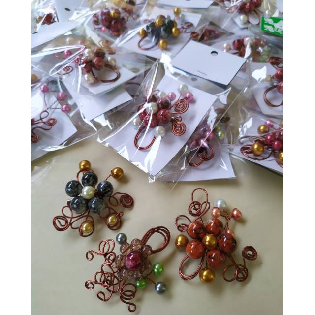 Bros batu kombinasi/ Bros etnik/ bros tembaga