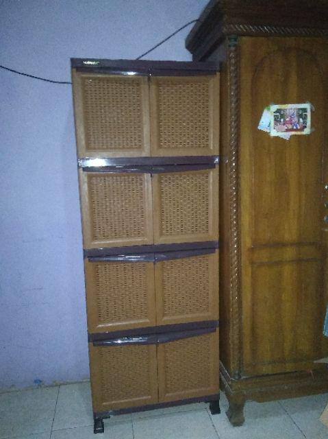 Laci / Lemari Plastik / Lemari Pakaian Napolly 8 Pintu