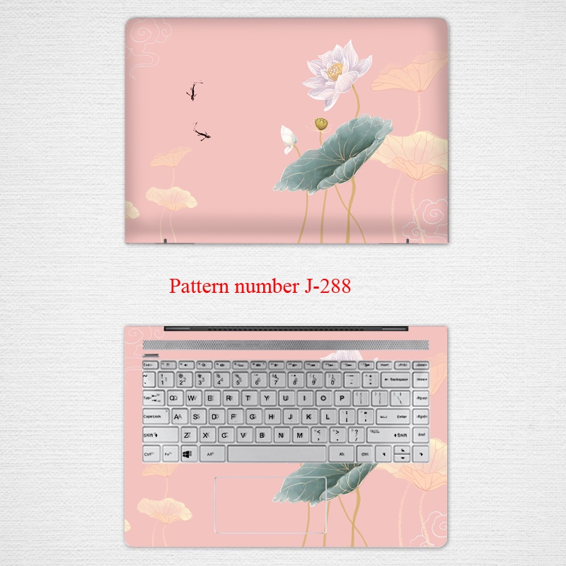 2 Pcs Stiker Pelindung Laptop Universal Motif Bunga Bahan VINYL Ukuran 12 13 14 15.6 Inci Pavilion 14S Victus 7 8 16-C 16-E 13-bet