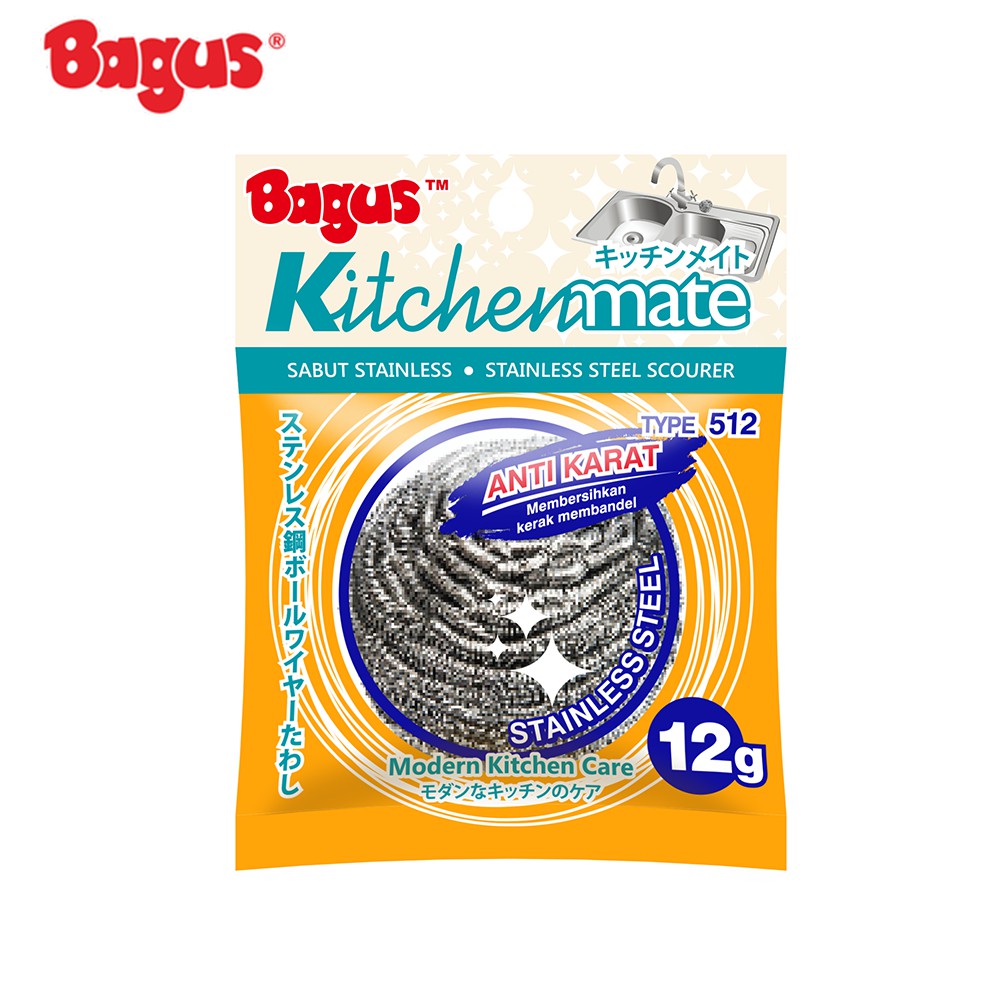 Bagus Sabut Stainless Scourer kawat cuci piring 12 g 1pc 512