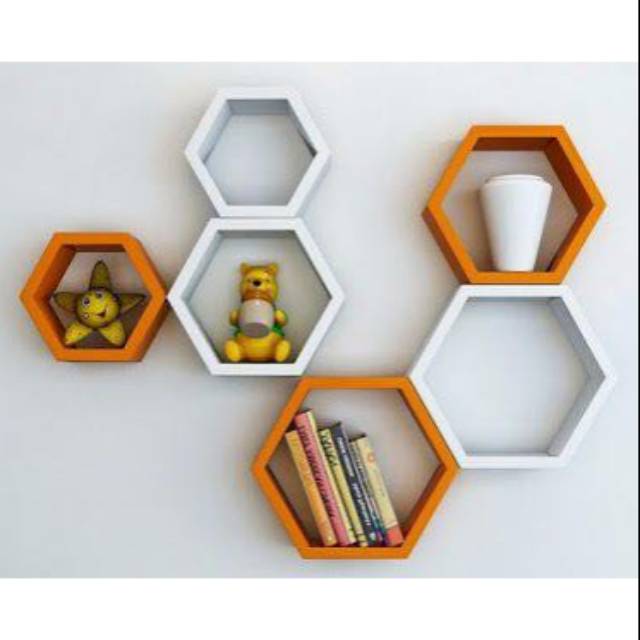 Rak sinsing hexagonal. Rak segi enam rak dinding.