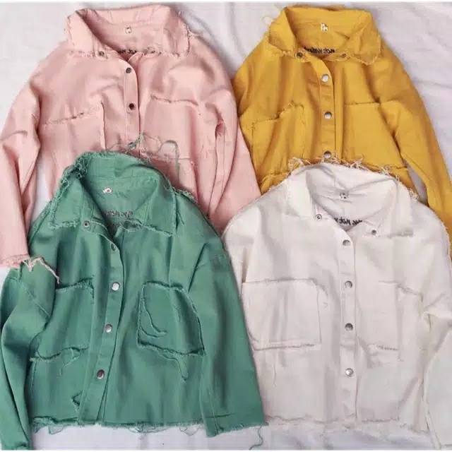 TCS H&M JACKET JEANS RAWIS / BELEL | JAKET JEANS JAKET WANITA CASUAL