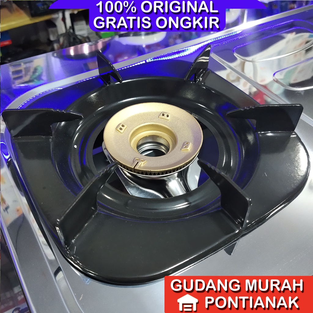 Kompor Gas Rinnai Grande Jumbo api lilin Ri 712 A 712a Body bisa lepas badan bongkar pasang stainless antikarat