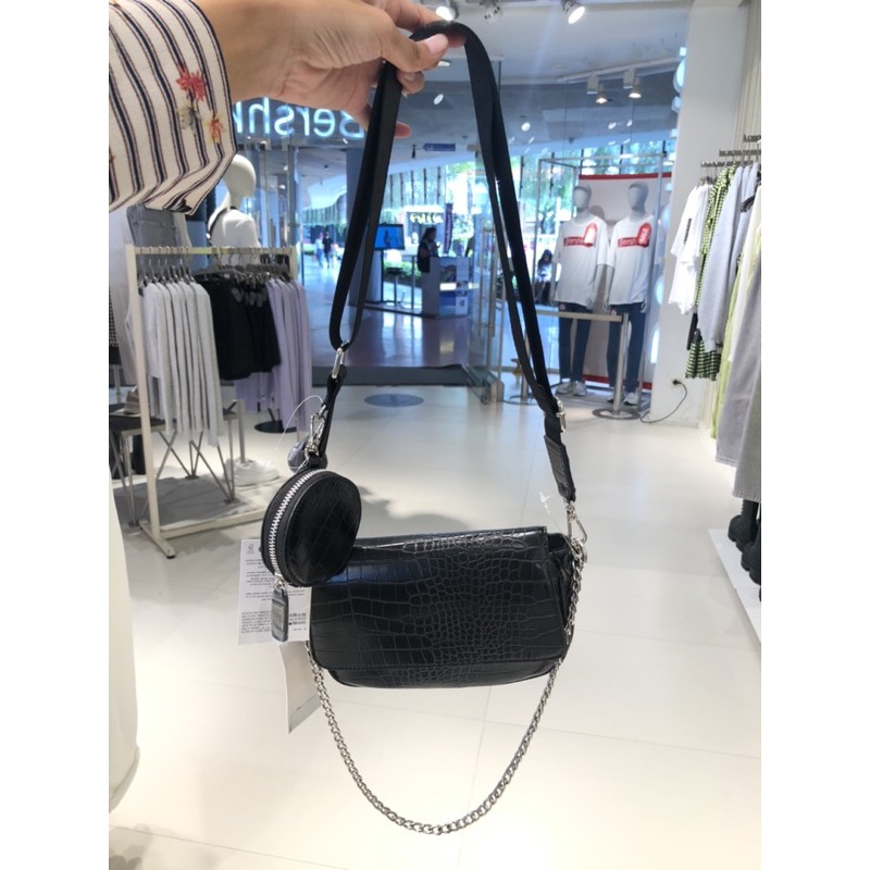 Jastip Bershka Shoulder Bag Motif Croco New