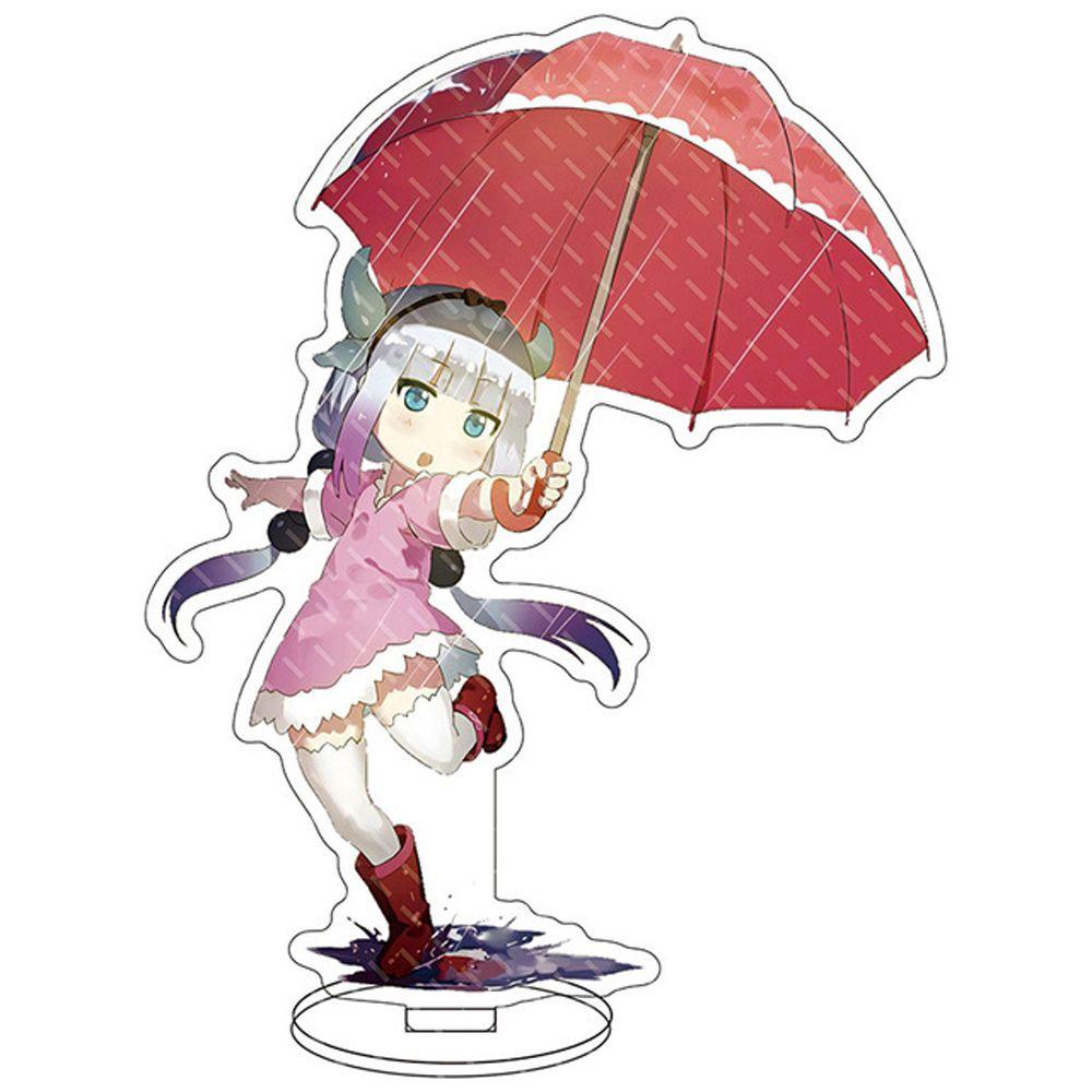 Stand Figure Anime Agustina Dua Sisi Kawaii Model Figure Transparan Miss Kobayashi's Dragon Maid Anime Karakter Plat Akrilik