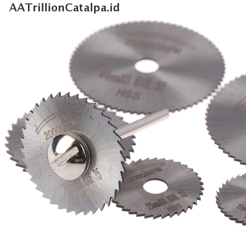 7 Pcs / Set Alat Cakram Pemotong Mandrel HSS Rotary Saw Blade Cutoff