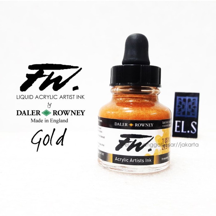 

Daler Rowney FW ink Gold Imit ( Cat Akrilik )
