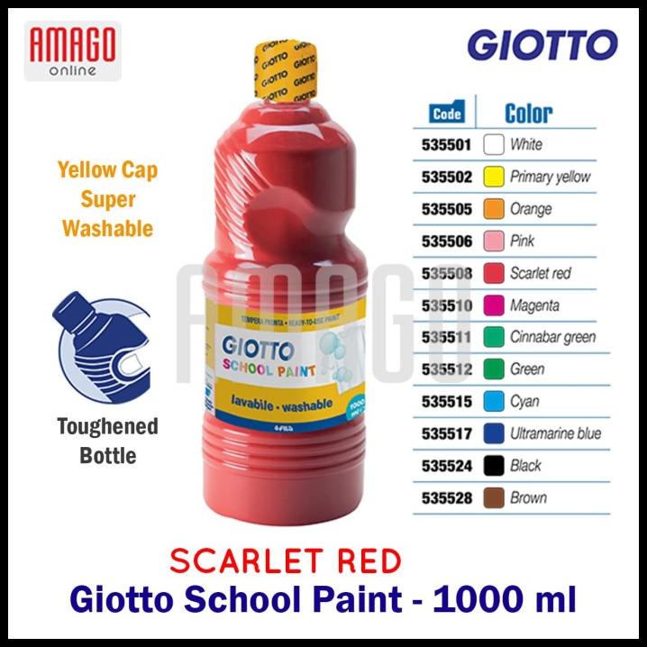 

Giotto School Paint - Scarlet Red - 1.000 Ml - 535508
