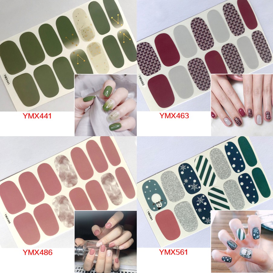 14Pcs/Stiker Kuku Murah / Nail Art Sticker / Nail Art Stiker / Nail Art &amp; Sticker YMX Series