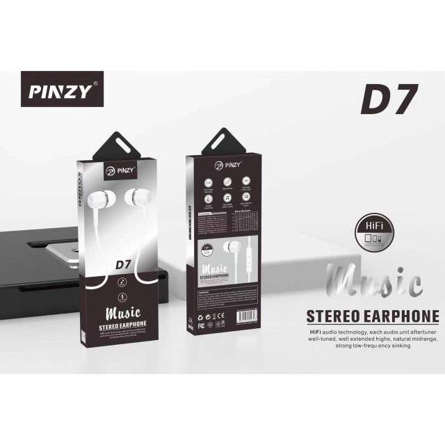 Music Stereo Earphone Pinzy D7 Series with Microphone