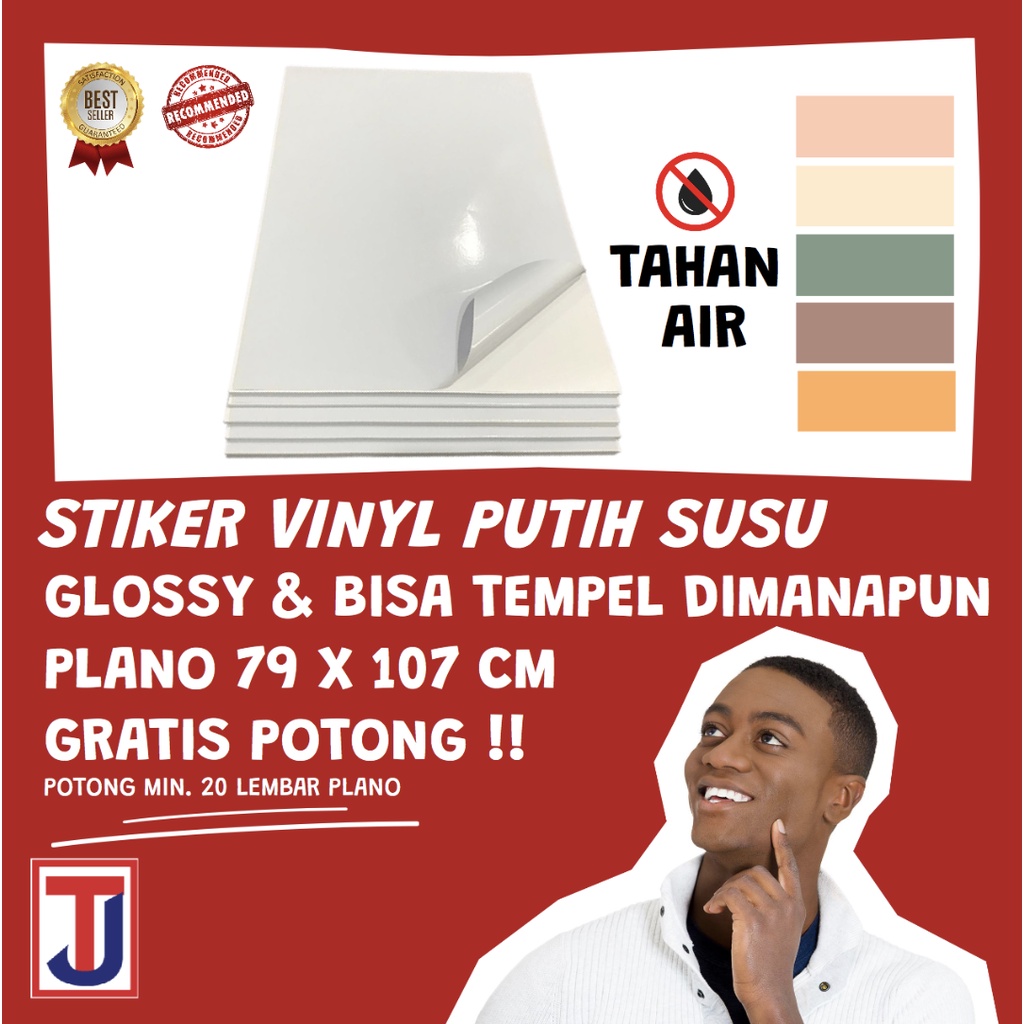 

Stiker Vinyl Putih Susu Glossy Ukuran Plano 79X107cm ( Sticker Plastik Tahan Air )