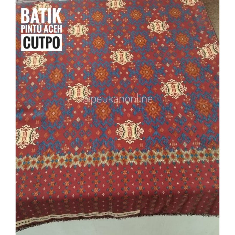 Kain Batik Aceh Cutpo Motif Pintu Aceh Merah