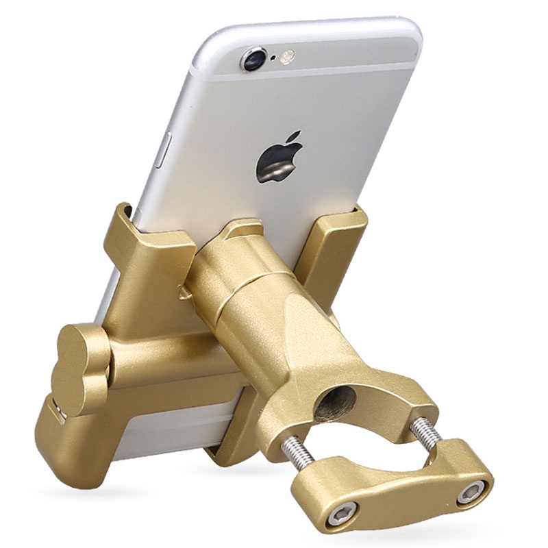 Phone Holder Motor Besi Stang Full Alumunium Dudukan Penahan Hp Sandaran Penyangga Handphone di sepeda original kuat awet aman anti maling Phone Stand hape