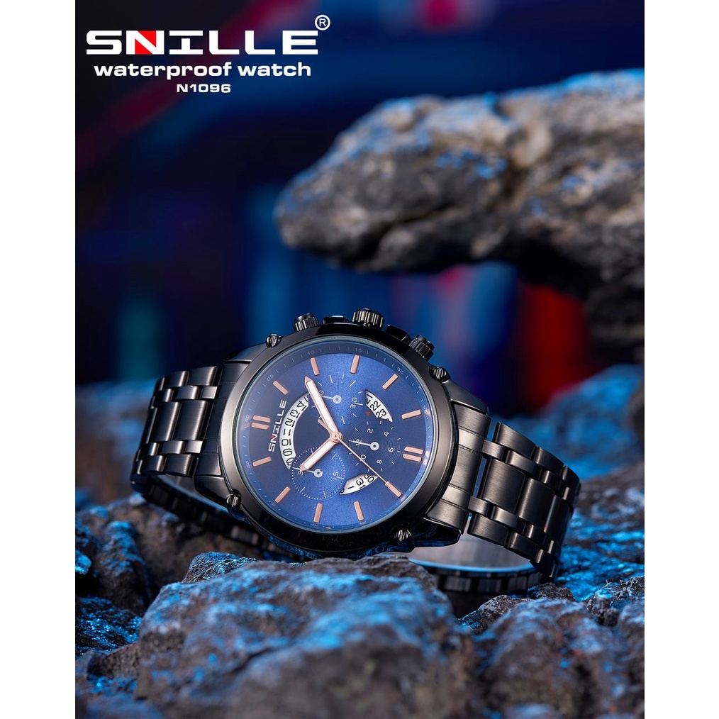 JAM TANGAN PRIA SNILLE ORIGINAL ANTI AIR RANTAI FASHION