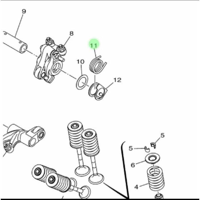 SPRING COIL PER PELATUK R15 V3 WR155 WR 155 XSR 155 ASLI ORI YAMAHA BK6 E2226 00