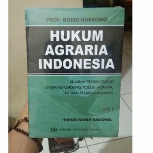 

hukum agraria indonesia jilid 1 by boedi harsono