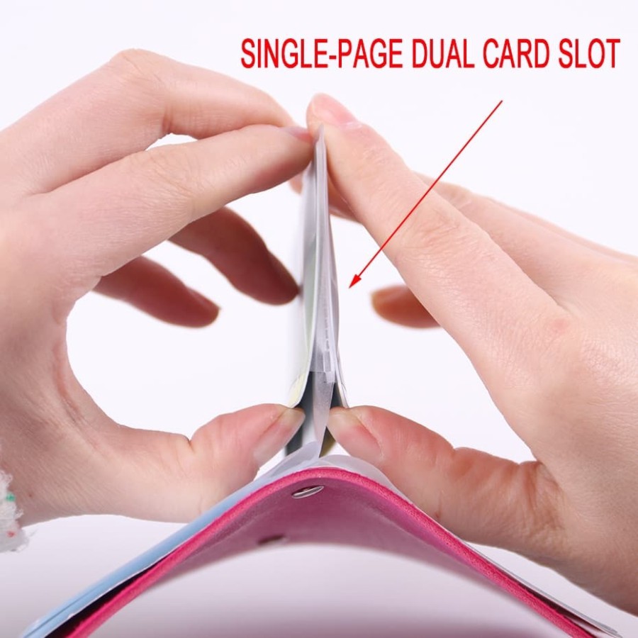 Dompet Kartu PU Leather isi 24 Slot Card Wallet dengan Kancing