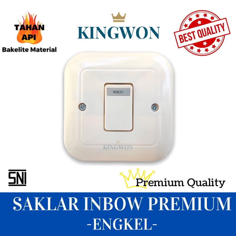 SAKLAR LAMPU INBOW SWITCH ON LAMP PREMIUM SERI ENGKEL STOP KONTAK