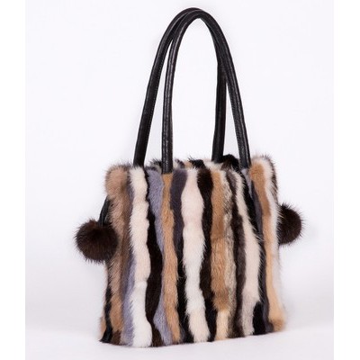 mink fur bag
