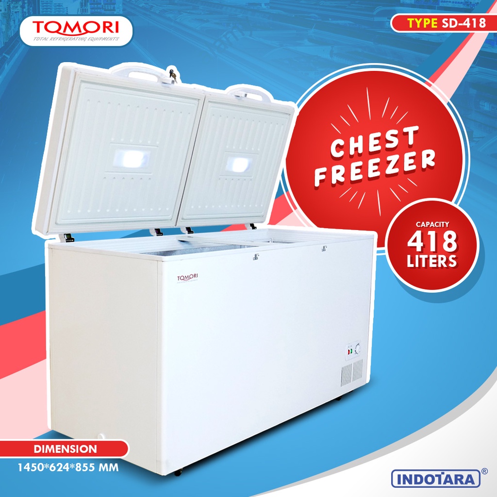 TOMORI SOLID DOOR CHEST FREEZER SD418