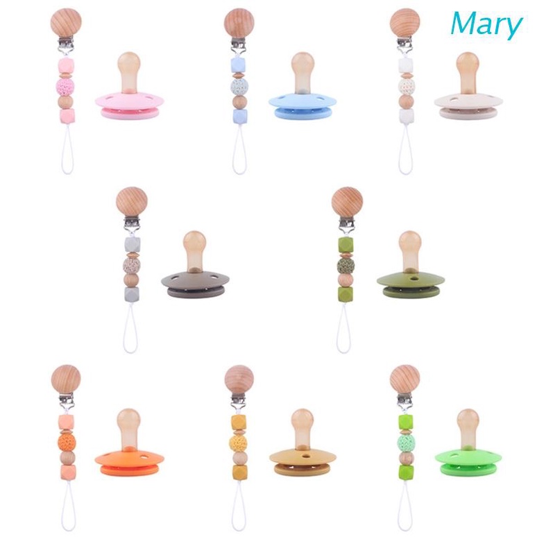 Mary 1 Set Klip Rantai Manik Silikon BPA Free Holder Dot Empeng Bayi