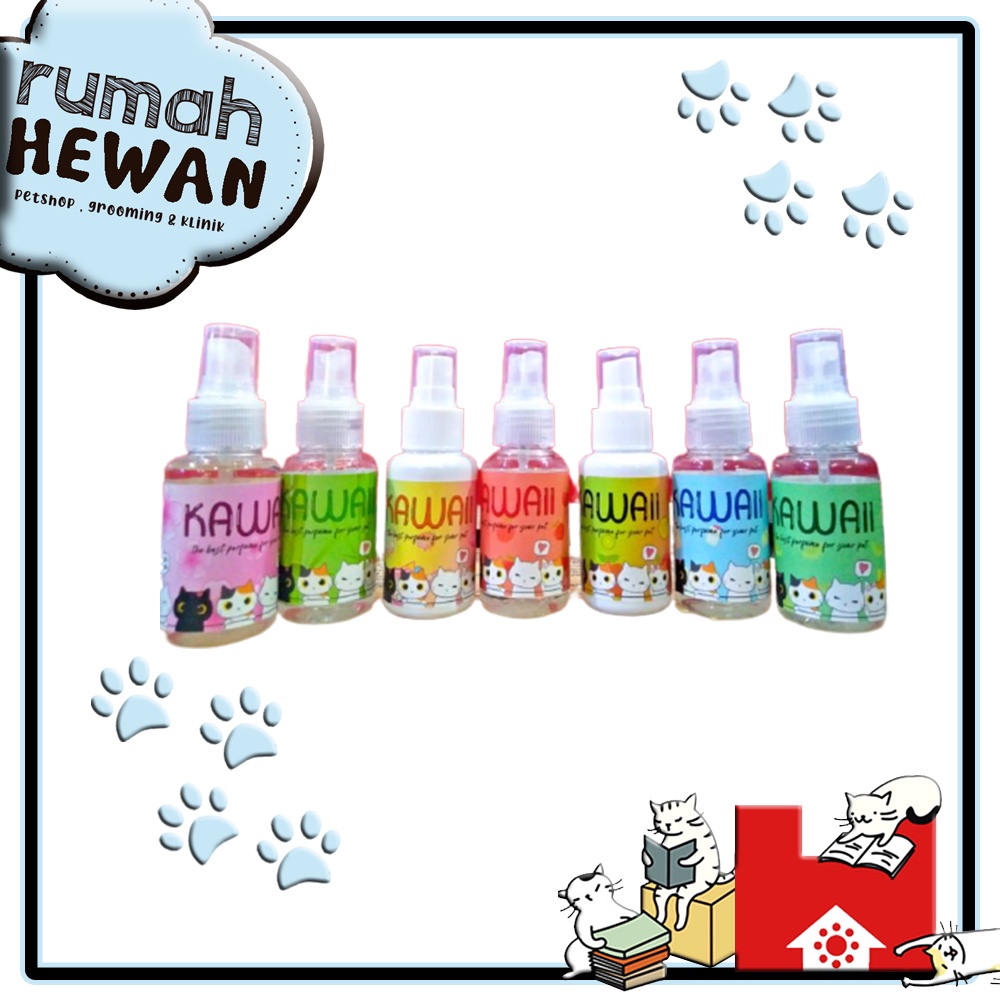 Kawaii Parfum Hewan Kucing Anjing Musang 70ml Wangi | Pet Parfume Kawai 70 ml Cat &amp; Dog