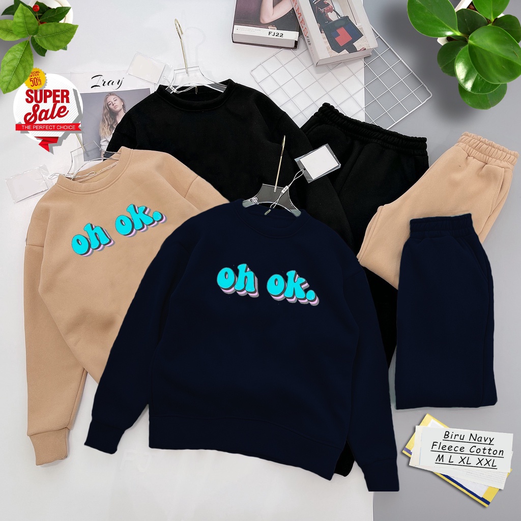 Sweater Oh Ok Unisex Pria &amp; Wanita Korean Style | Dhea Fashion