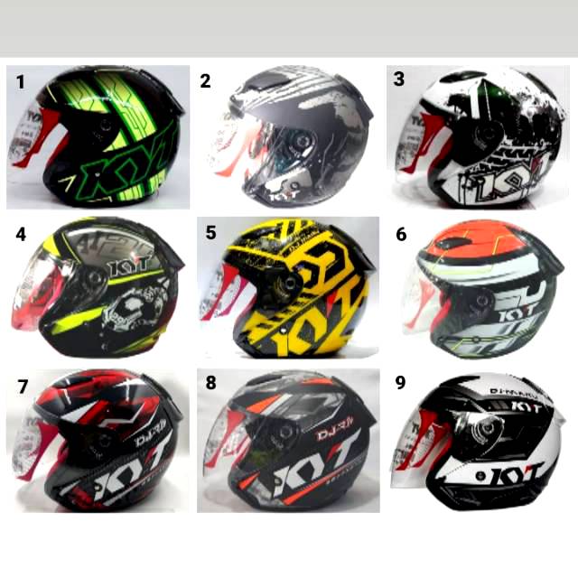 HELM KYT DJ MARU MOTIF HELM HALF FACE