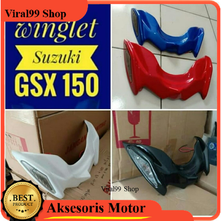 Winglet Motor Suzuki Gsx 150R Bahan Plastik Lampu Led